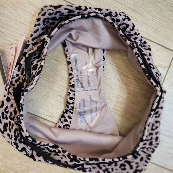 Victoria Secret Pinkb high waistedBlack cheetah print bikini Size Medium - Picture 8 of 10